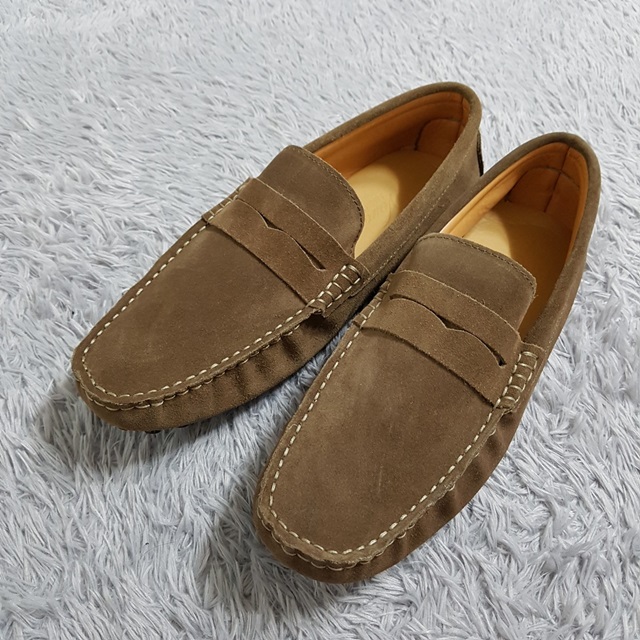 Suede driving shoes Penny loafers 4color Paddocks 