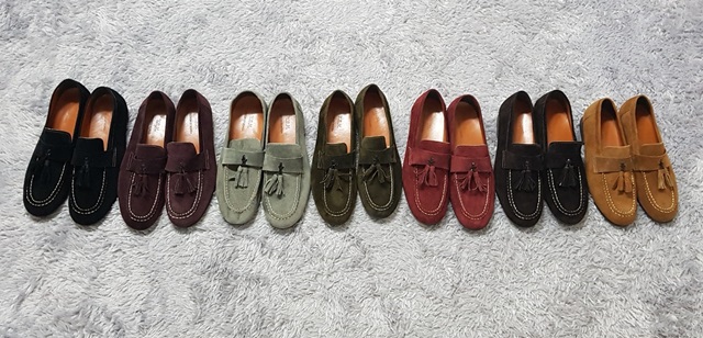 Handmade Suede Tassel Loafers 7color Paddock Weddi