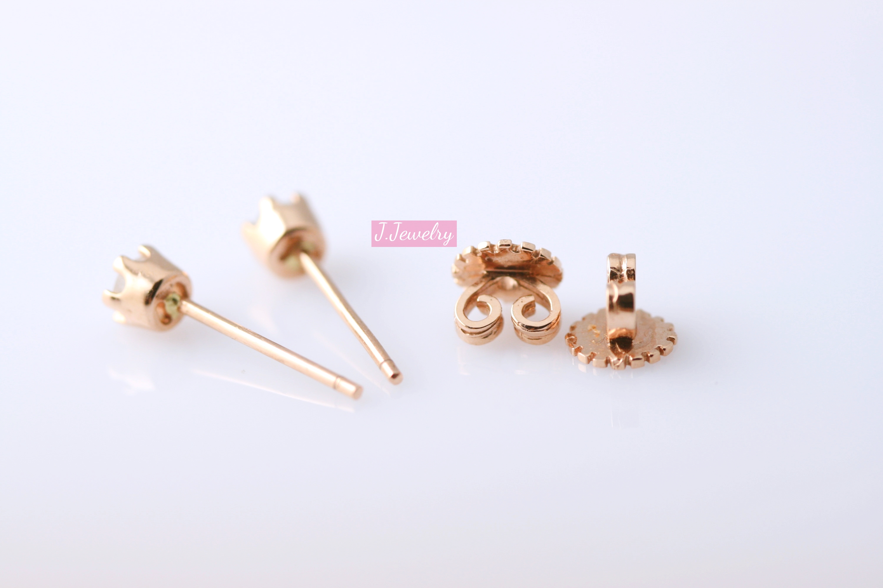 14k 18k Gray Milky Rough Diamonds Earrings Women&#