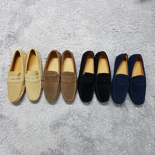 Suede driving shoes Penny loafers 4color Paddocks 