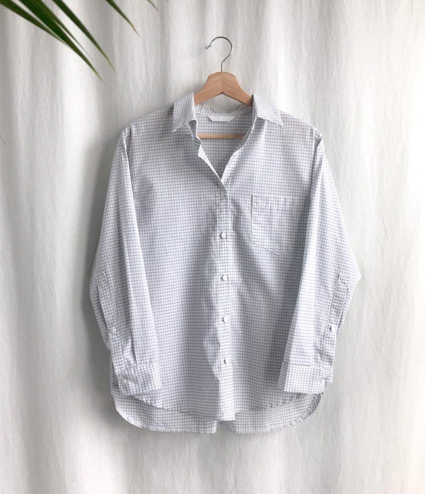 Cracker Check Shirt 2COLOR Semi Office Look Date L