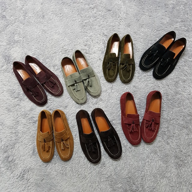 Handmade Suede Tassel Loafers 7color Paddock Weddi
