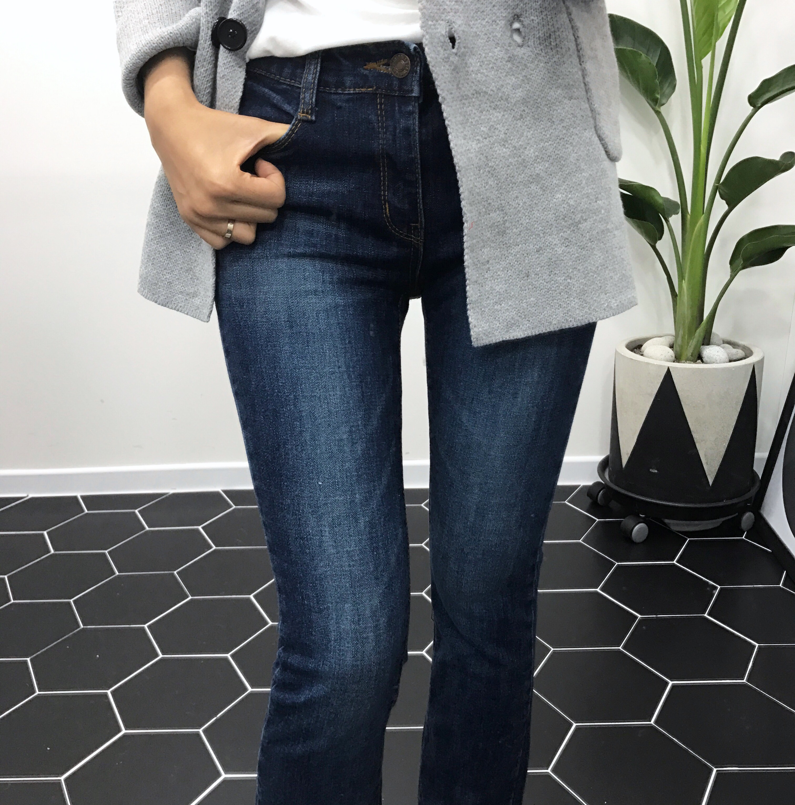 Korea Jeans Pants Boots Cut Jeans Women Winter Cas
