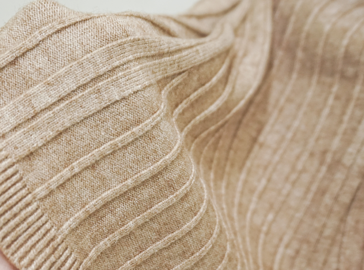 Knit Banding Flare Skirt Winter Long Autumn Long