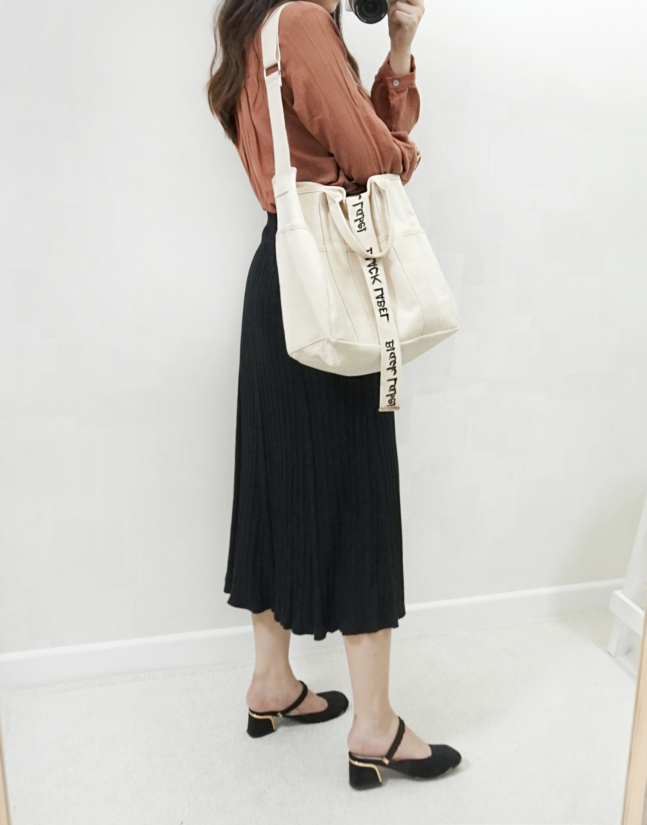 Knit Banding Flare Skirt Winter Long Autumn Long