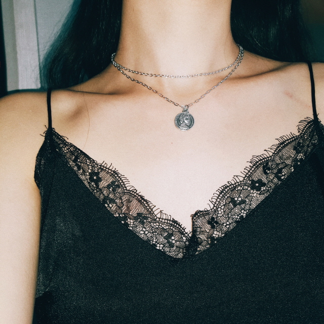 Mycenae Layered Necklace Vintage Necklace Pendant 