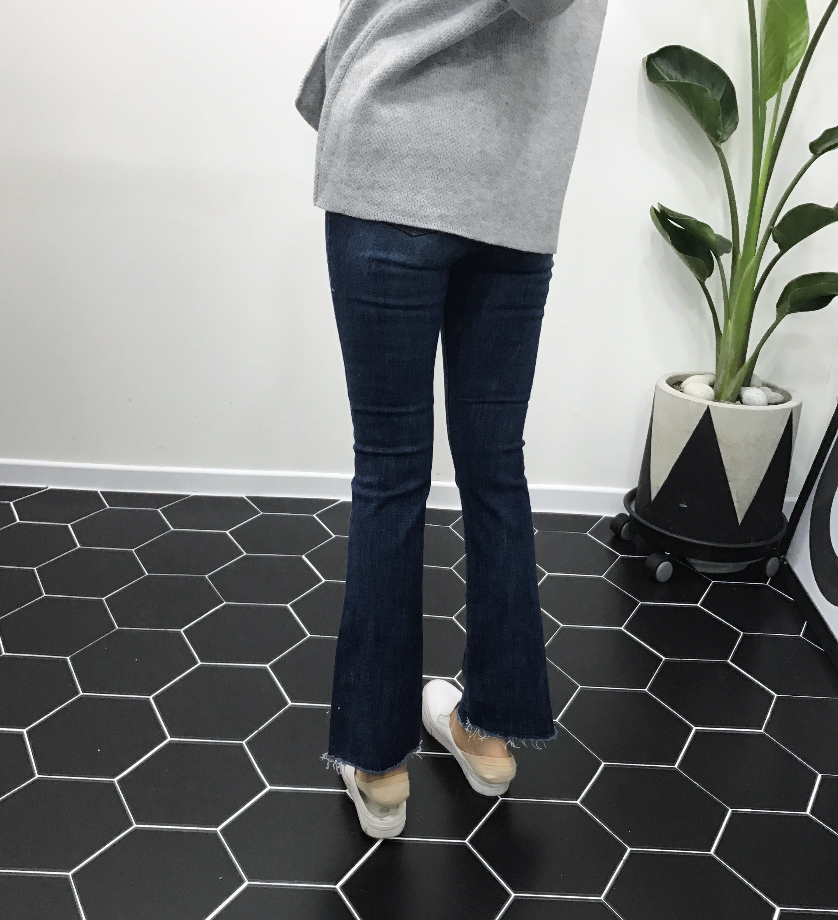 Korea Jeans Pants Boots Cut Jeans Women Winter Cas