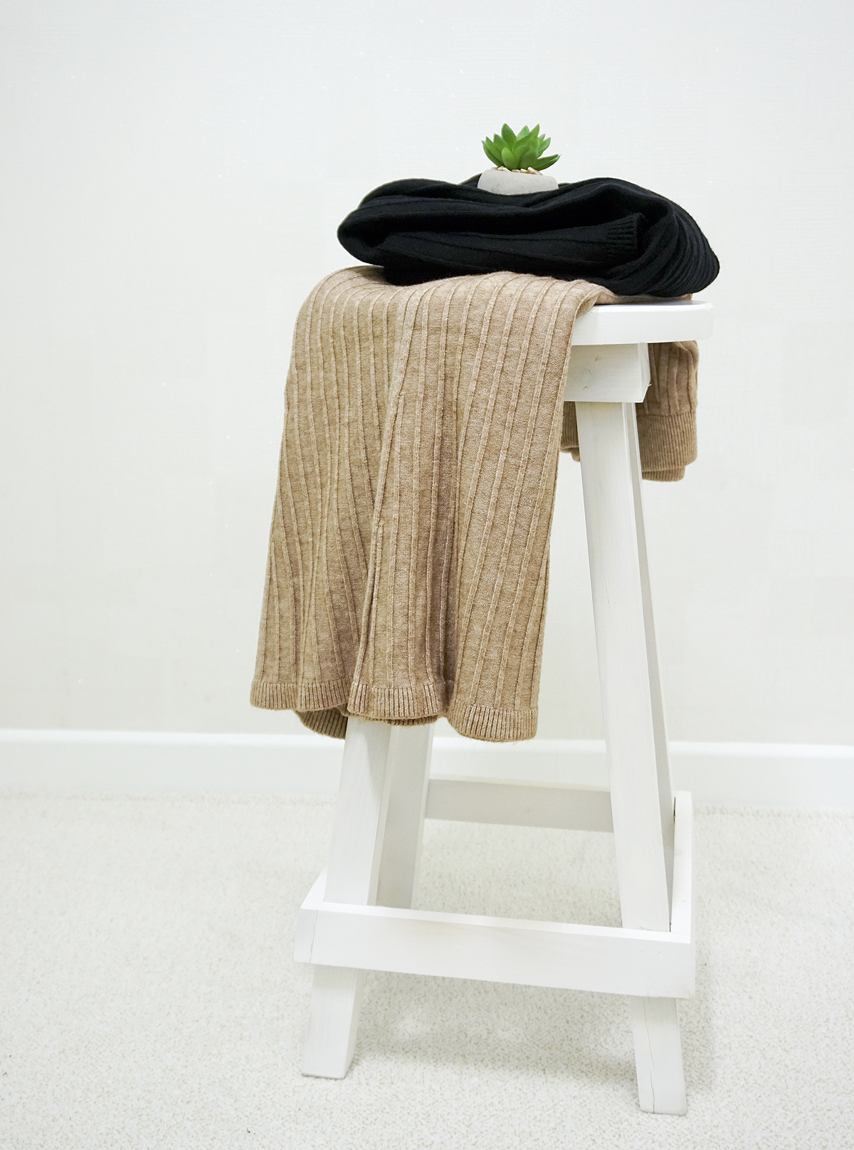 Knit Banding Flare Skirt Winter Long Autumn Long