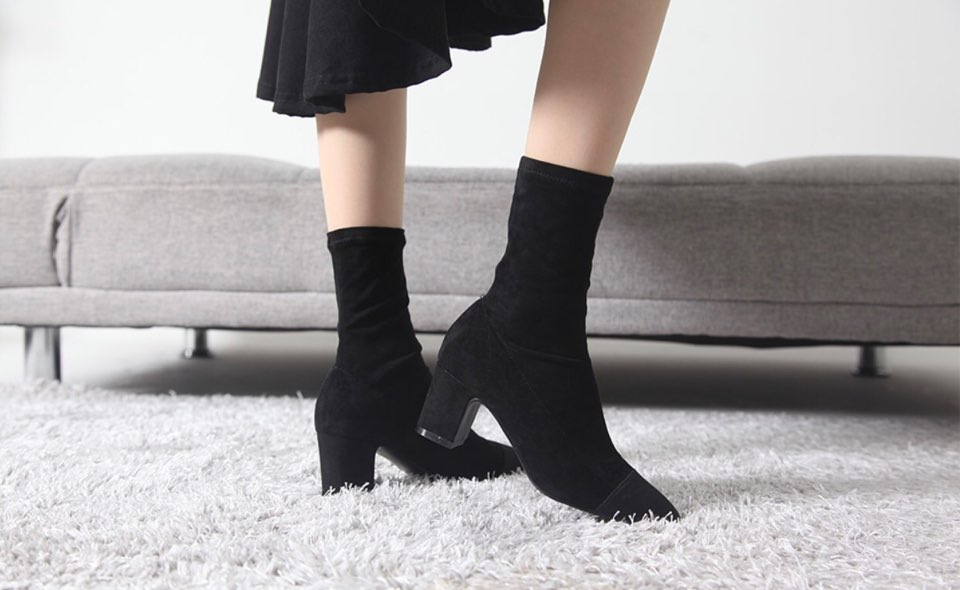 Yucca Market Suede Span Daily Angle Boots 3color R