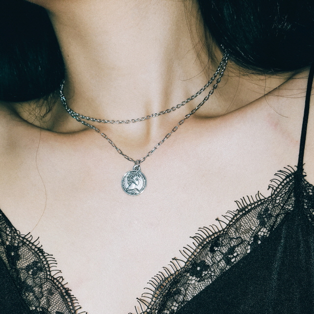 Mycenae Layered Necklace Vintage Necklace Pendant 