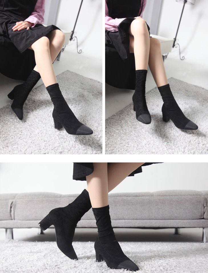 Yucca Market Suede Span Daily Angle Boots 3color R