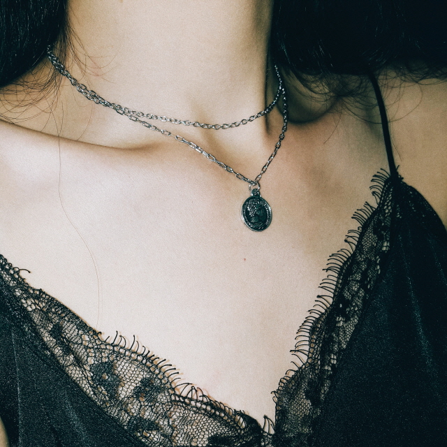 Mycenae Layered Necklace Vintage Necklace Pendant 