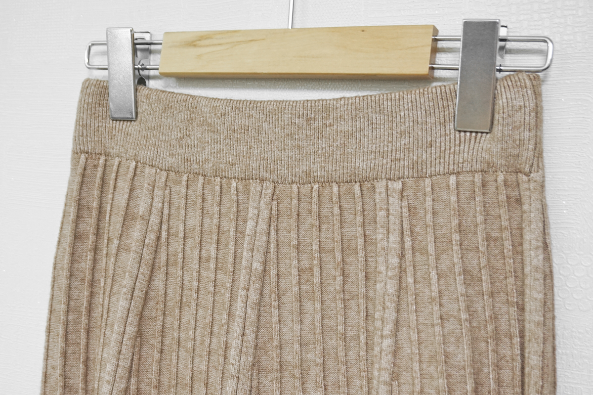 Knit Banding Flare Skirt Winter Long Autumn Long