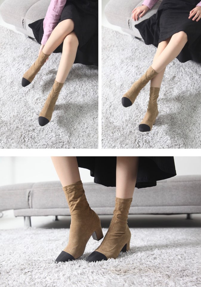 Yucca Market Suede Span Daily Angle Boots 3color R