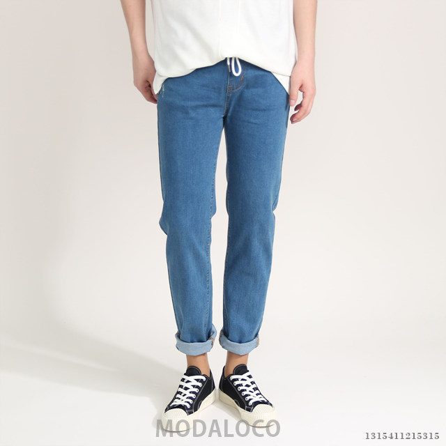 Korea Jeans Pants Span Date Basic lapso Bending Je