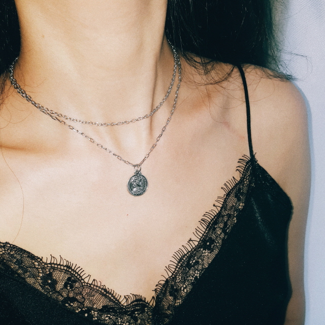 Mycenae Layered Necklace Vintage Necklace Pendant 