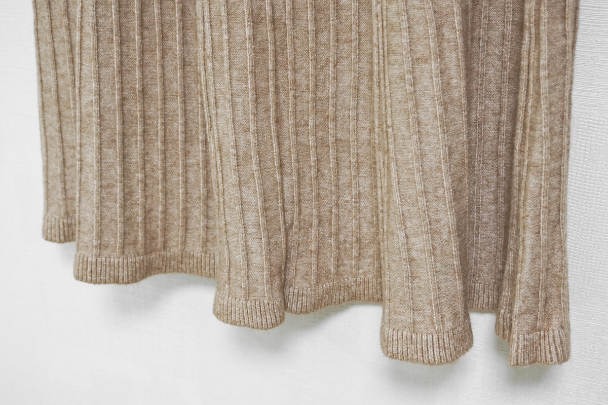 Knit Banding Flare Skirt Winter Long Autumn Long