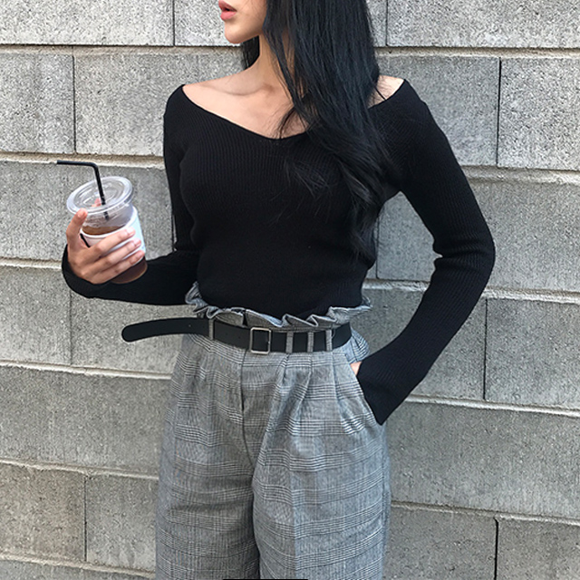 Ring Belt Mini Skirt 2color Skirt Trench High Wais