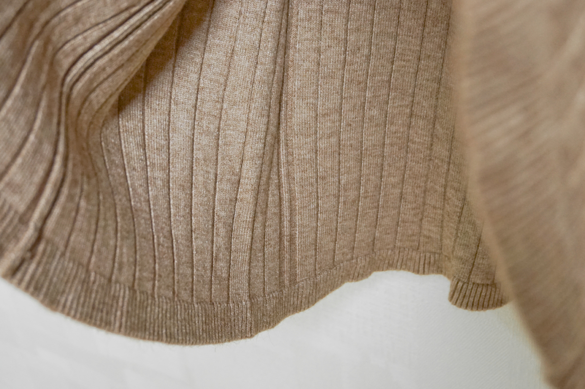 Knit Banding Flare Skirt Winter Long Autumn Long