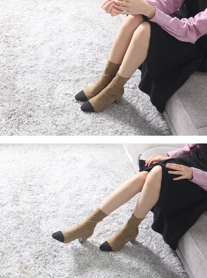 Yucca Market Suede Span Daily Angle Boots 3color R