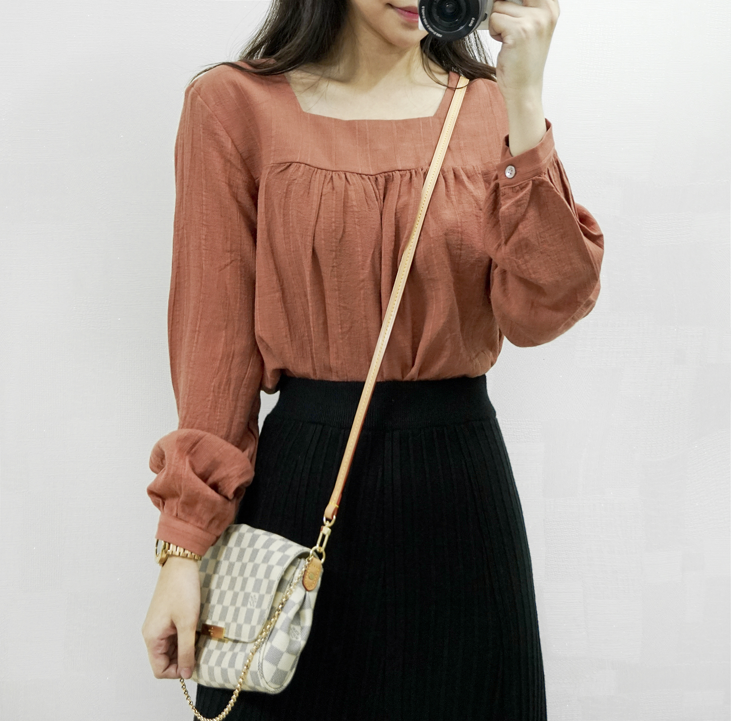 Knit Banding Flare Skirt Winter Long Autumn Long