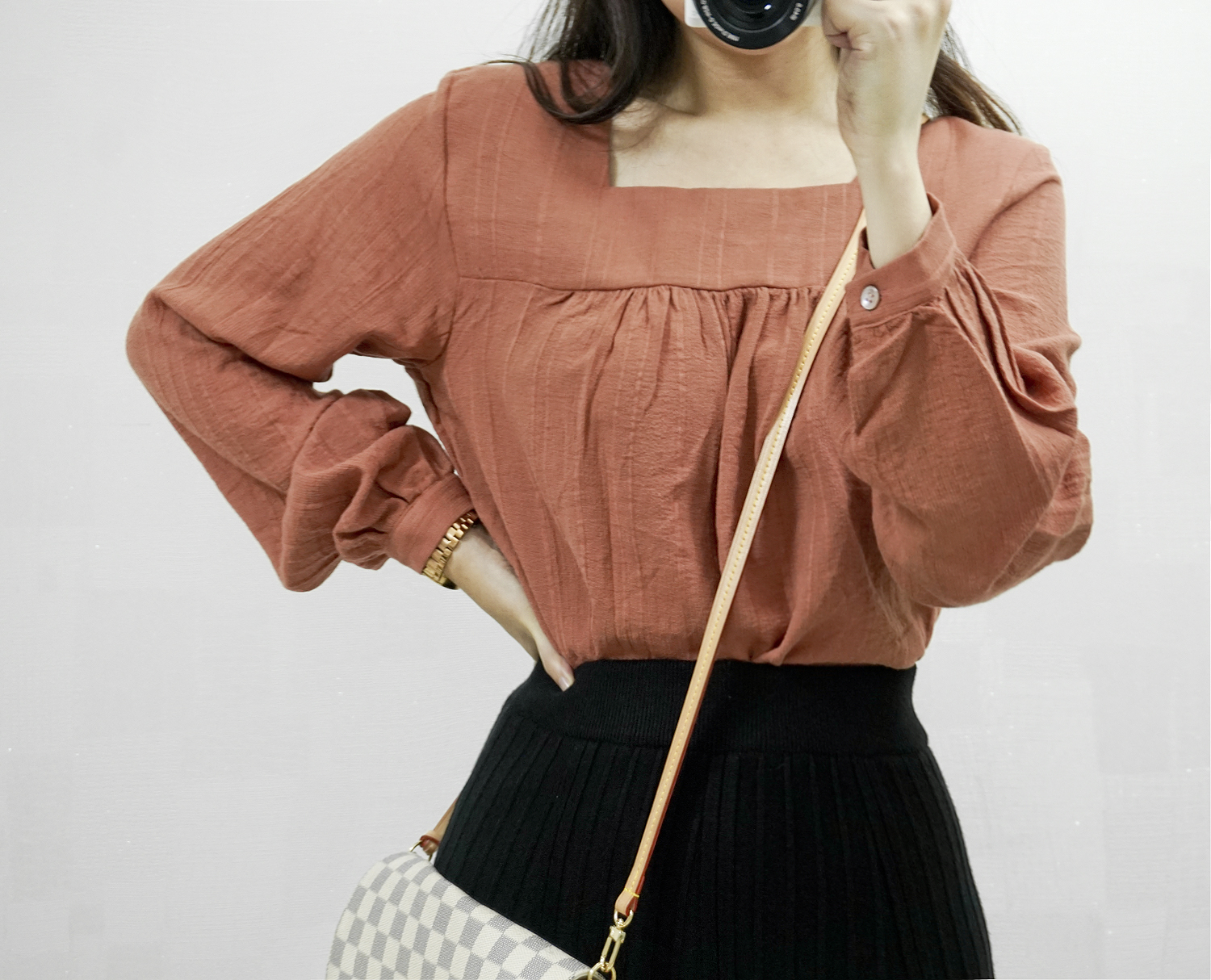 Knit Banding Flare Skirt Winter Long Autumn Long