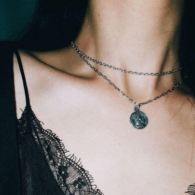 Mycenae Layered Necklace Vintage Necklace Pendant 