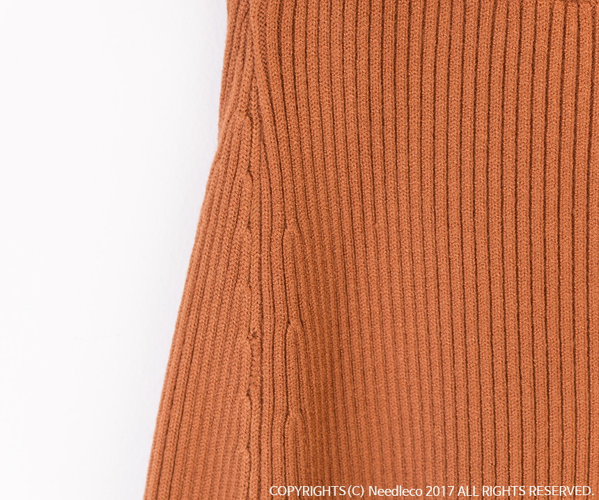 Needle nose flare knit long skirt high quality A l