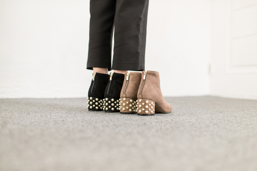 Pearl jacquard suede angle boots 5.5cm Bonnie and 