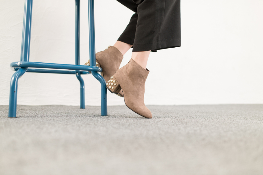 Pearl jacquard suede angle boots 5.5cm Bonnie and 