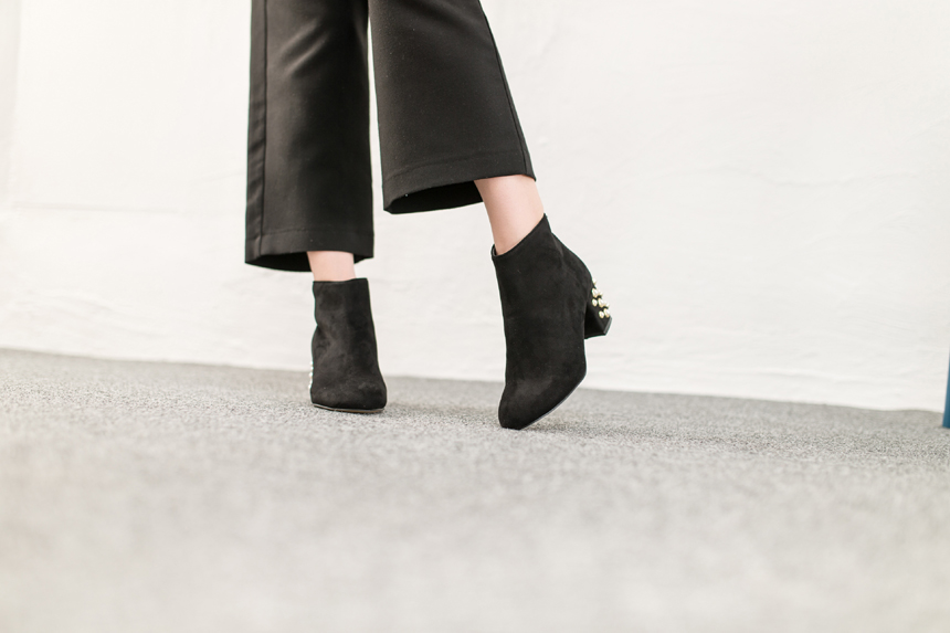 Pearl jacquard suede angle boots 5.5cm Bonnie and 