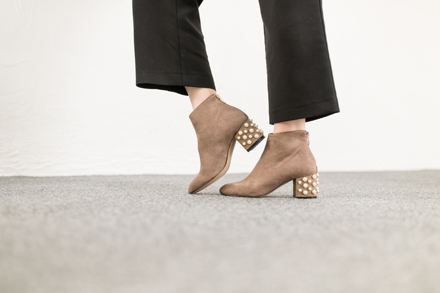 Pearl jacquard suede angle boots 5.5cm Bonnie and 