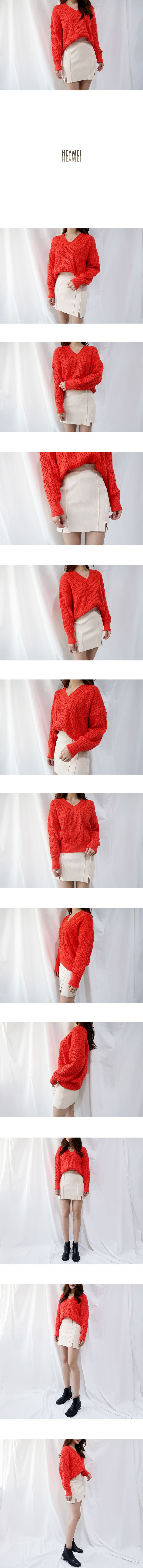 Knit slit mini skirt 2color trim skirt daily a lin