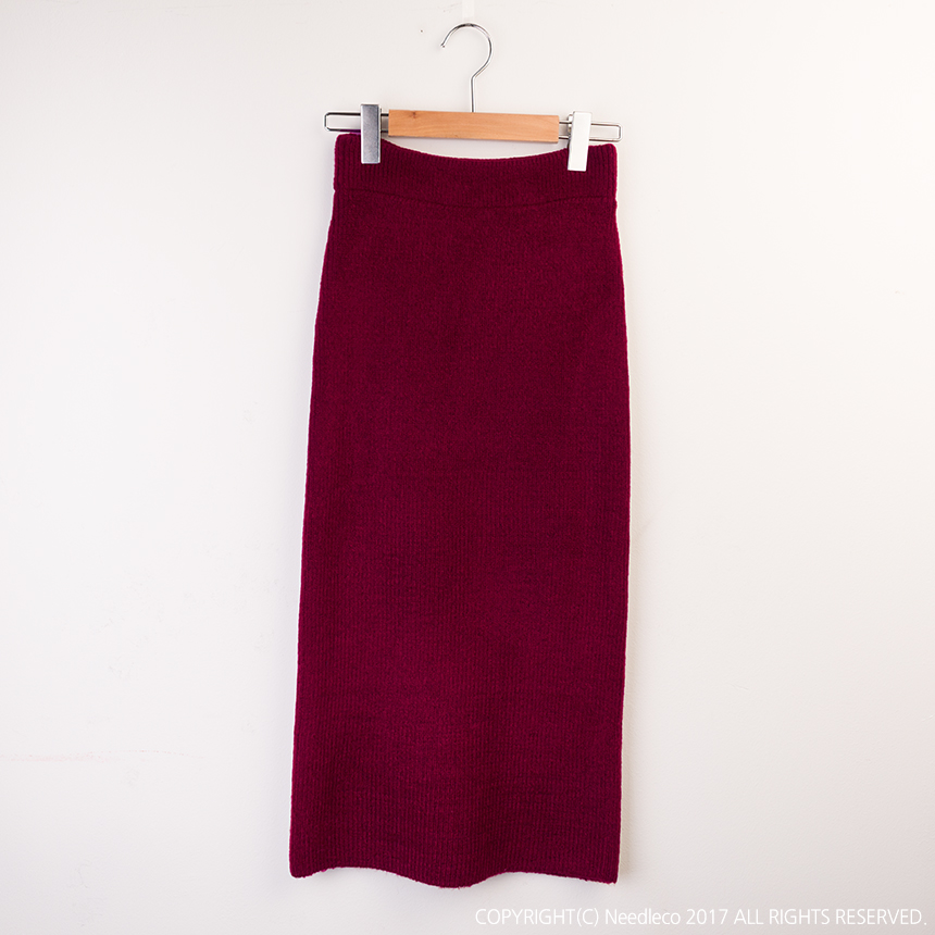 Needle Nose H line Long knit skirt Skirt Women Lon