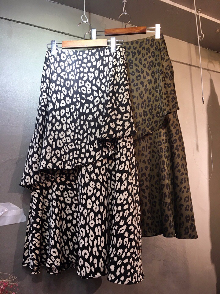 Leopard Long Skirt Daily Codile Rope Twenties Hopp