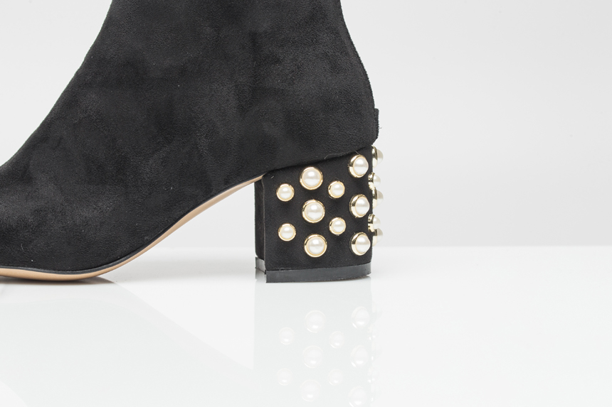 Pearl jacquard suede angle boots 5.5cm Bonnie and 