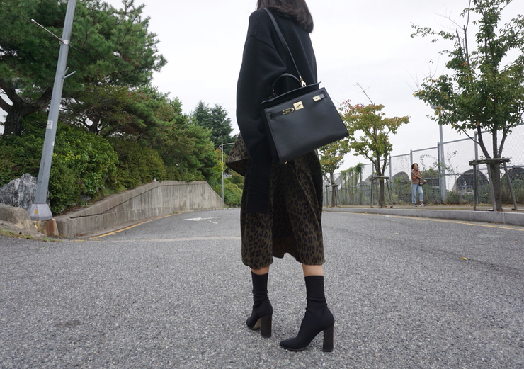 Leopard Long Skirt Daily Codile Rope Twenties Hopp