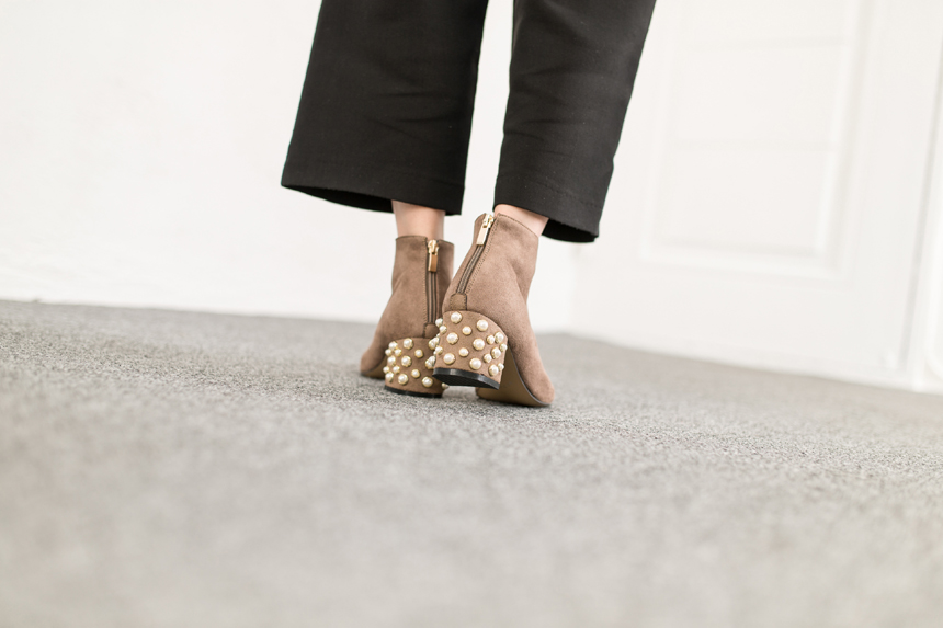 Pearl jacquard suede angle boots 5.5cm Bonnie and 