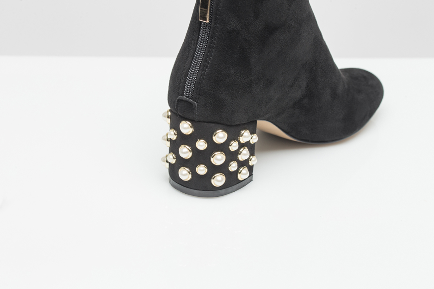 Pearl jacquard suede angle boots 5.5cm Bonnie and 