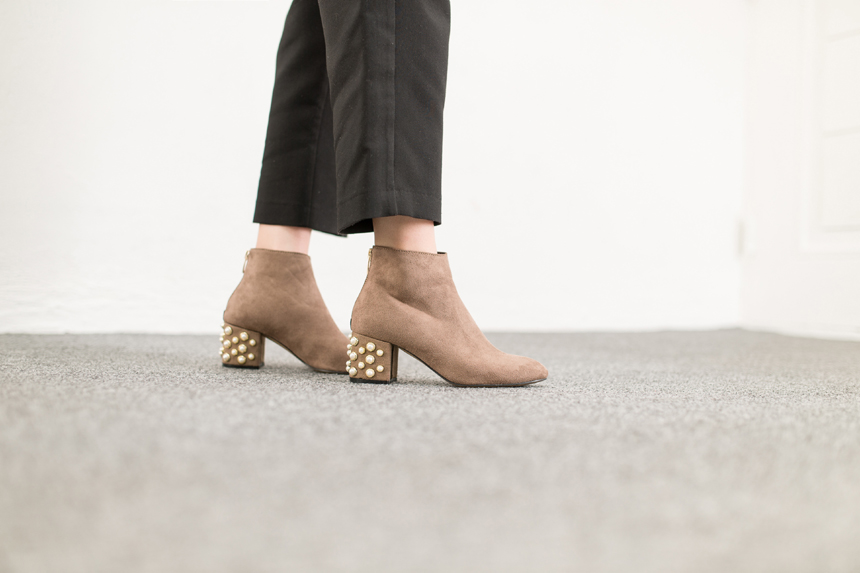 Pearl jacquard suede angle boots 5.5cm Bonnie and 