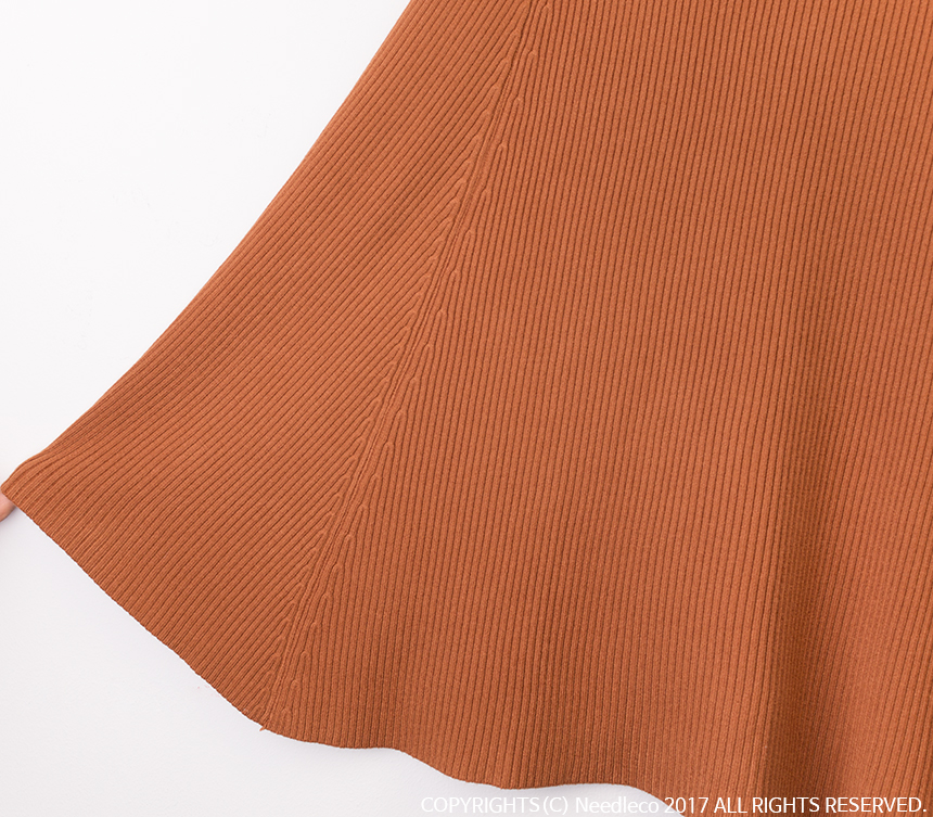 Needle nose flare knit long skirt high quality A l