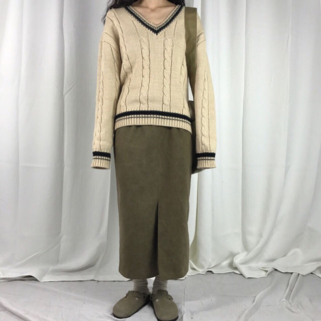 Skirts Women Long Autumn Coordination Skirt