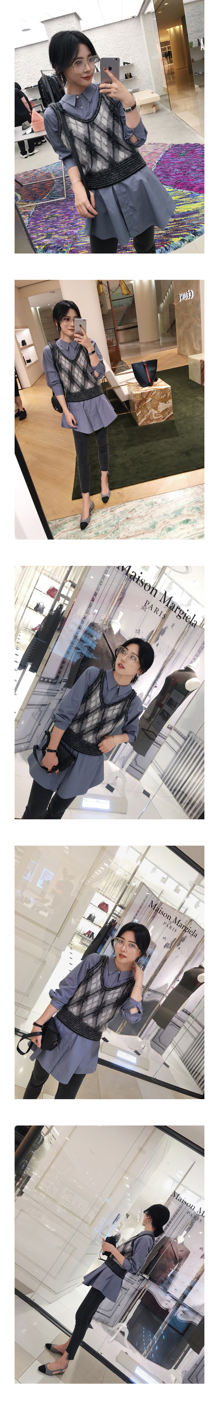 Flare Long Cuffs Shirt 2color Autumn Blouse Newspa