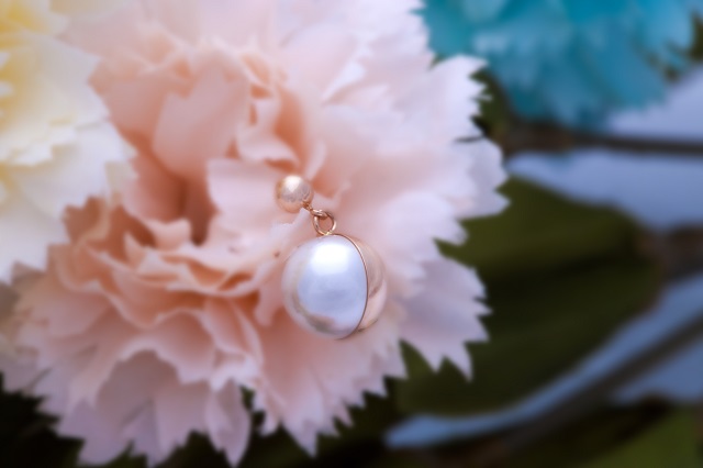 Rose Gold Pearl Earrings 14k Jewelry Drop 14K Wome
