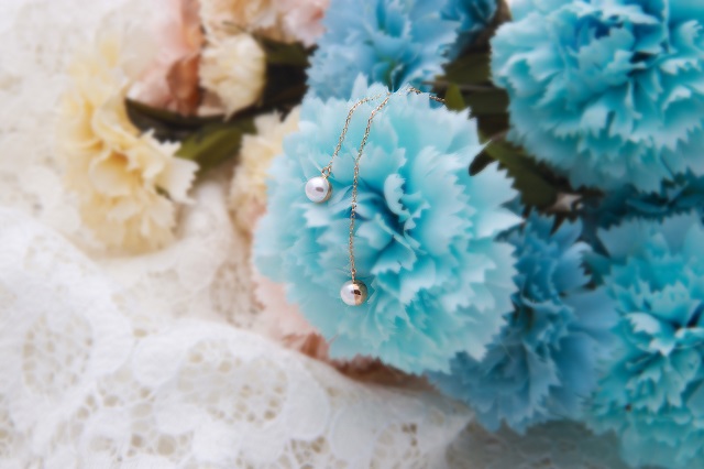 Rose Gold Pearl Earrings 14k Jewelry Drop 14K Wome