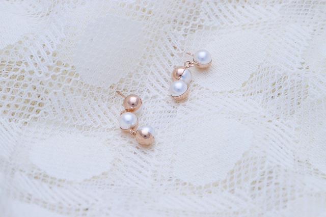 Rose Gold Pearl Earrings 14k Jewelry Drop 14K Wome