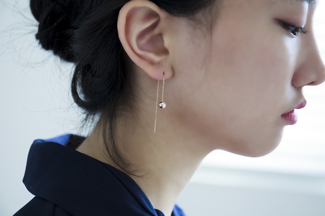 Rose Gold Pearl Earrings 14k Jewelry Drop 14K Wome