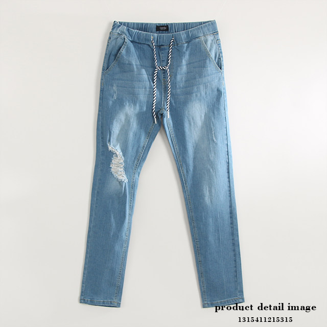 Korea Jeans Pants Span Date Twin Cat Washing Deep 