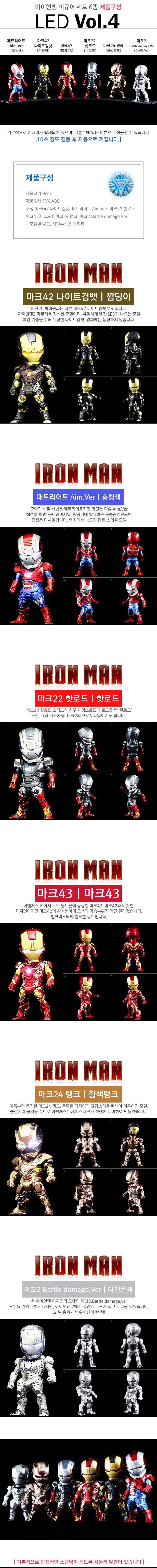 Ironman figure version 6 car set for cars Vol.4 le