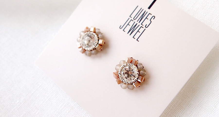 Handmade Swarovski Dandelion Beads Earrings Silky 